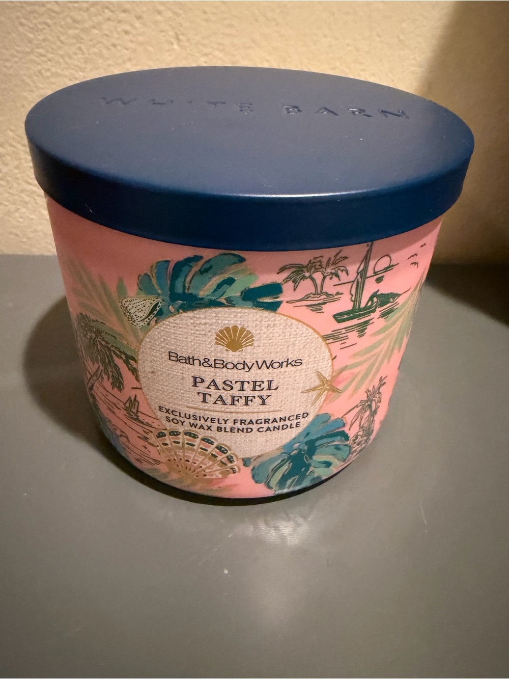 Bath & Body Works Pastel Taffy 3-Wick Candle 14.5 oz NEW Retired Scent